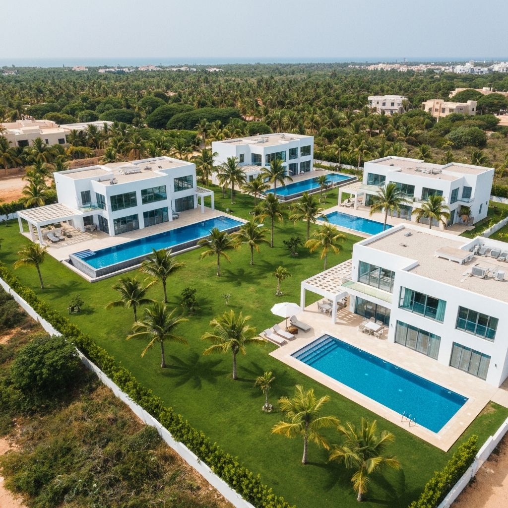 Vue aérienne du domaine Villa Tara
