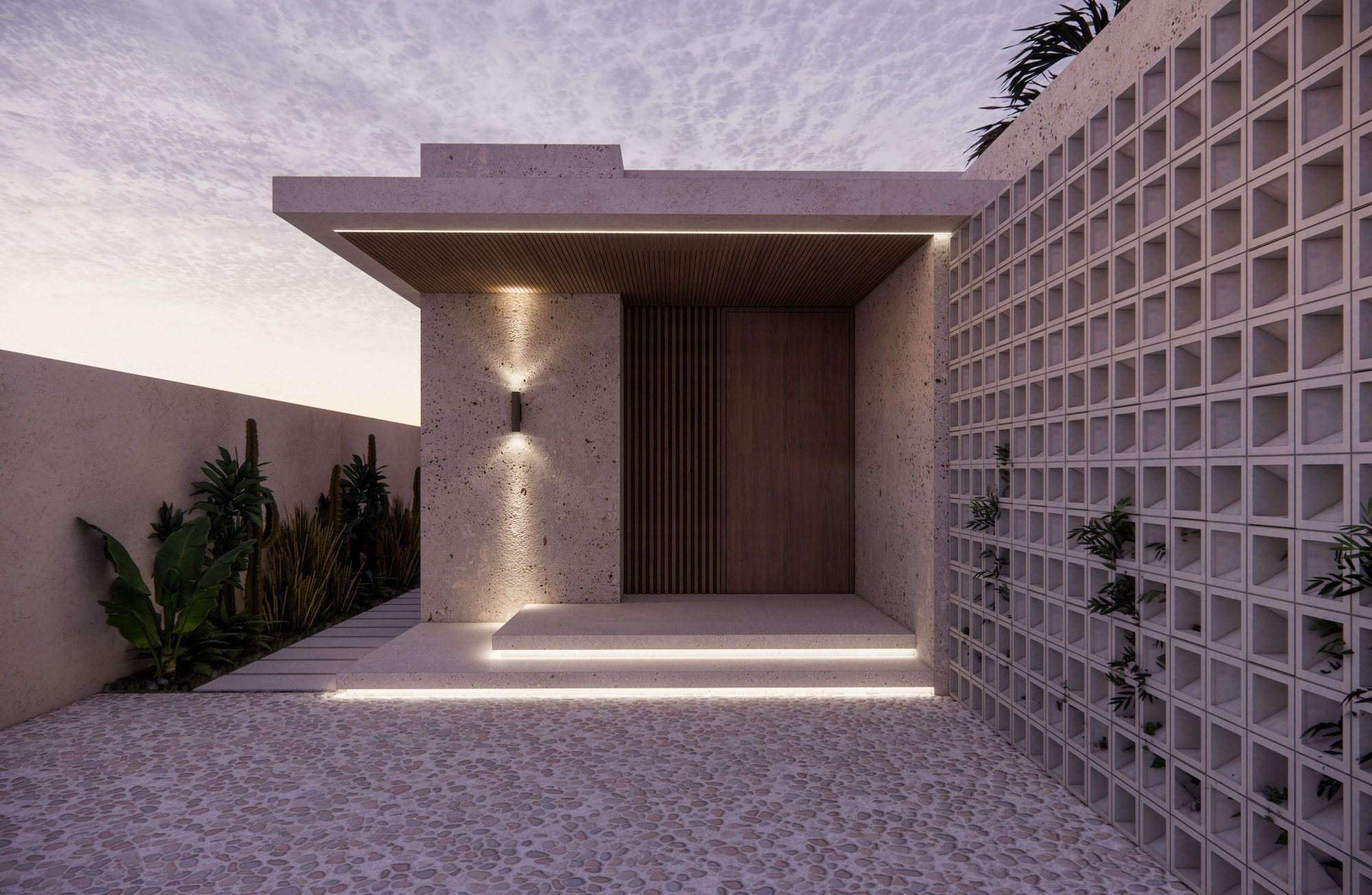 Entrée du projet Villa Tara